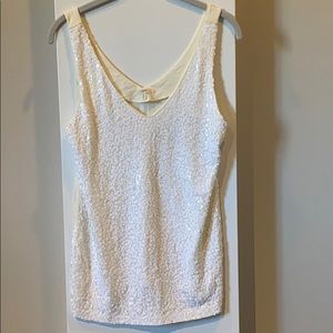 JCrew sequin Vneck tank